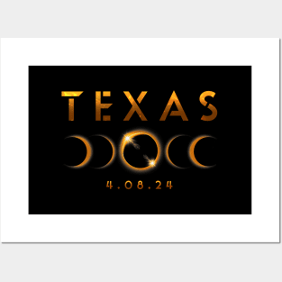 Texas Total Solar Eclipse April 8 2024 Texas Solar Eclipse Posters and Art